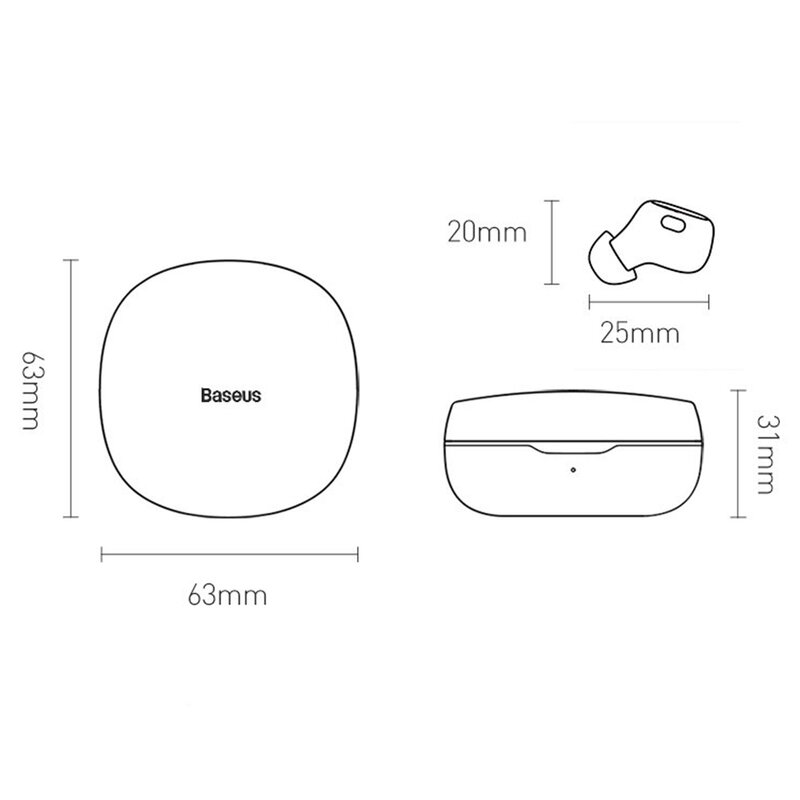 Casti TWS Bluetooth Encok WM01 Plus Baseus, roz, NGWM01P-04