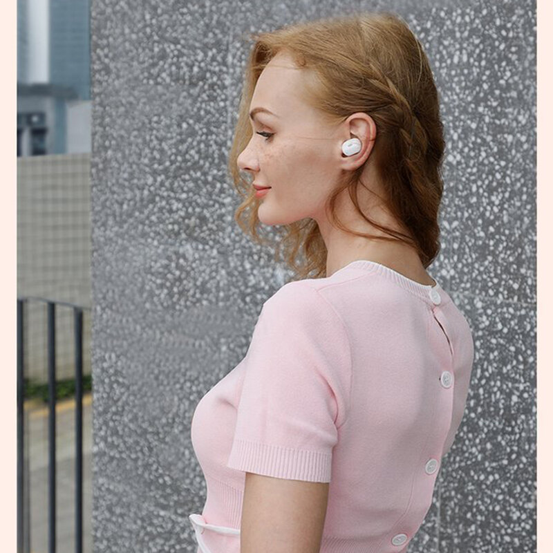 Casti TWS Bluetooth Encok WM01 Plus Baseus, alb, NGWM01P-02