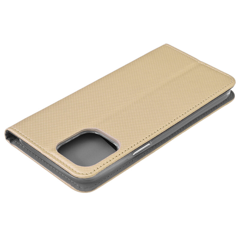 Husa Smart Book iPhone 12 Pro Max Flip - Auriu