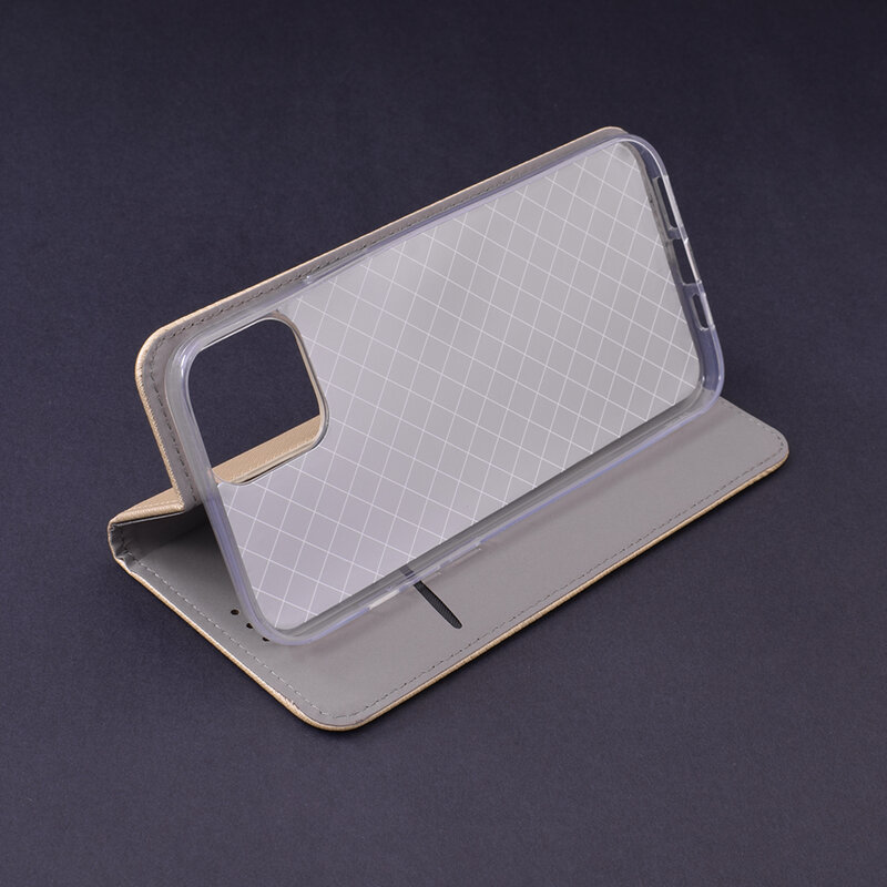 Husa Smart Book iPhone 12 Pro Max Flip - Auriu