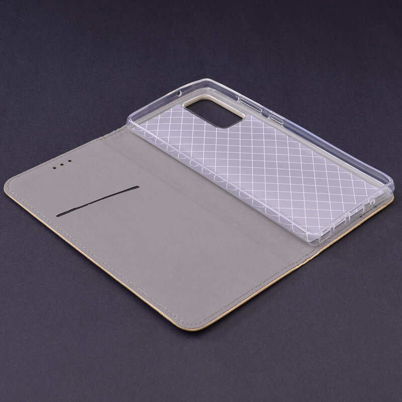 Husa Smart Book Samsung Galaxy Note 20 Flip - Auriu