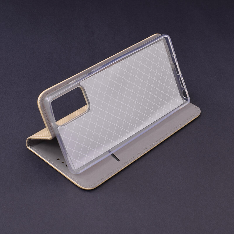 Husa Smart Book Samsung Galaxy Note 20 Flip - Auriu
