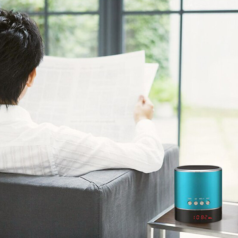 Boxa Portabila Universala Vennus A38s Wireless Cu Display LED/Bluetooth/Radio FM/Cablu Incarcare 3W - Albastru