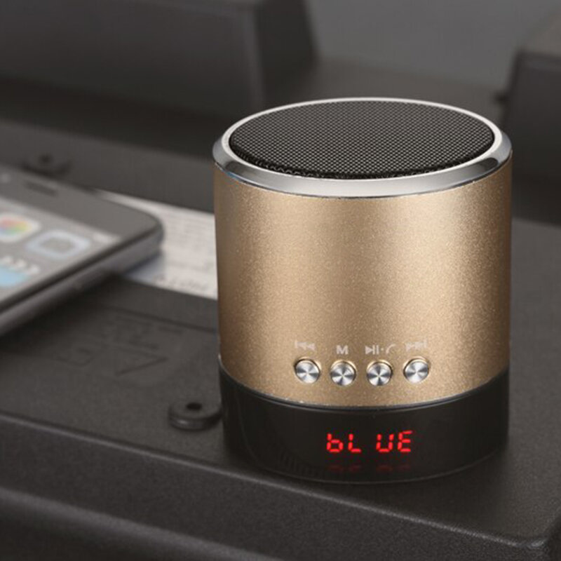 Boxa Portabila Universala Vennus A38s Wireless Cu Display LED/Bluetooth/Radio FM/Cablu Incarcare 3W - Auriu