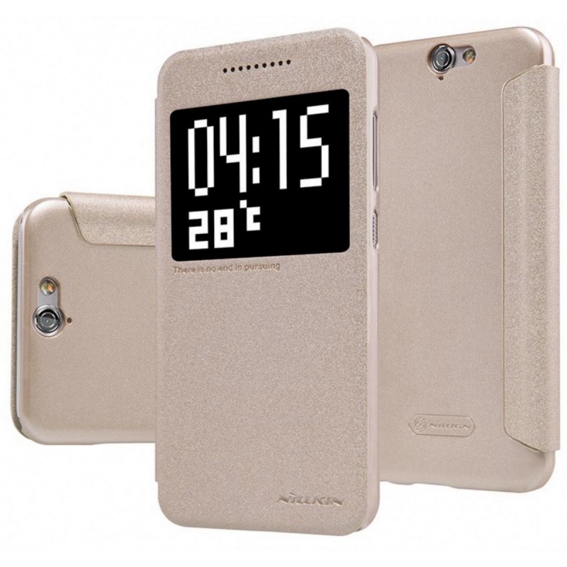 Husa HTC One A9 Nillkin Sparkle S-View Flip Auriu