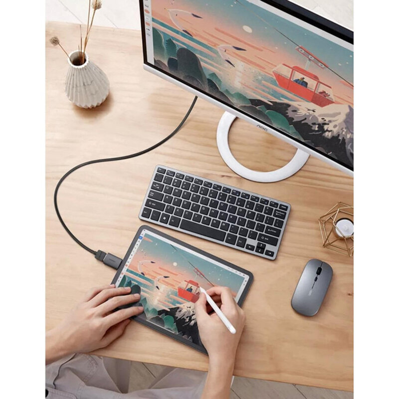 Convertor video Ugreen US320, adaptor Type-C la HDMI 4K, 60Hz, gri, 70450 