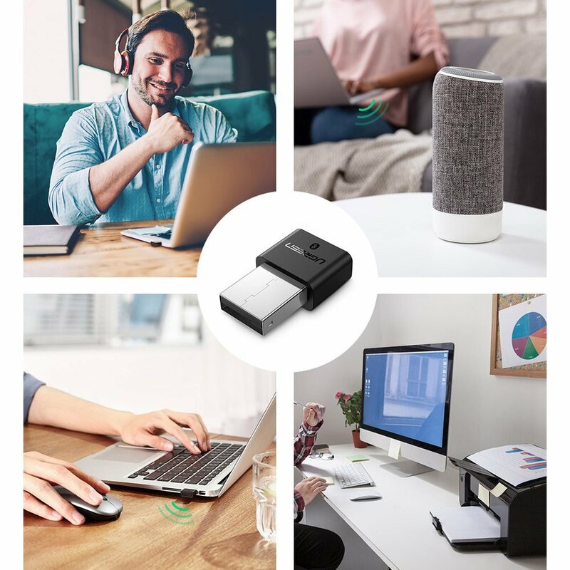 Adaptor dongle Ugreen, Bluetooth 4.0, universal, USB 2.0, negru, 30722 