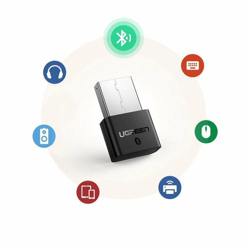 Adaptor dongle Ugreen, Bluetooth 4.0, universal, USB 2.0, negru, 30722 