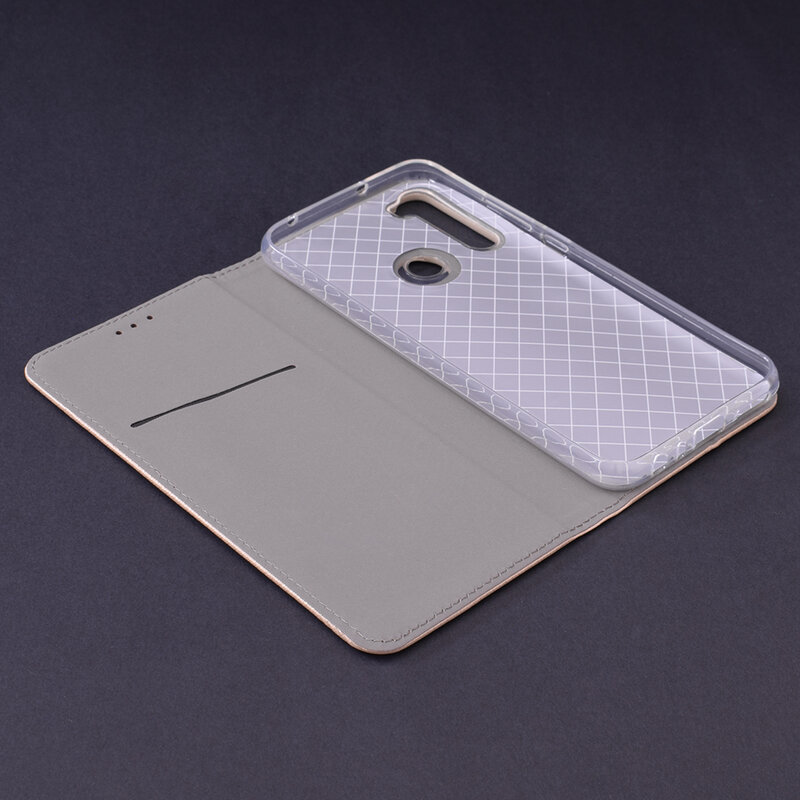 Husa Smart Book Xiaomi Redmi Note 8T Flip - Auriu