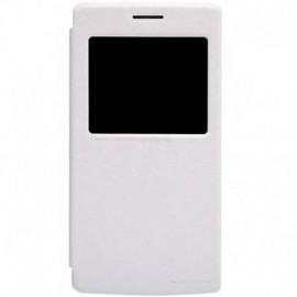Husa OnePlus One Nillkin Sparkle S-View Flip Alb