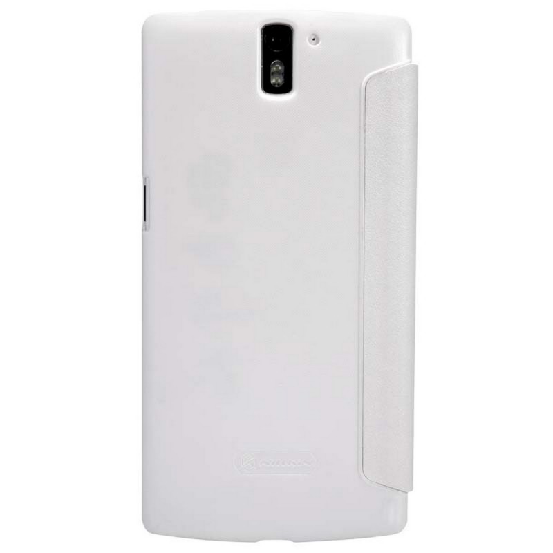 Husa OnePlus One Nillkin Sparkle S-View Flip Alb
