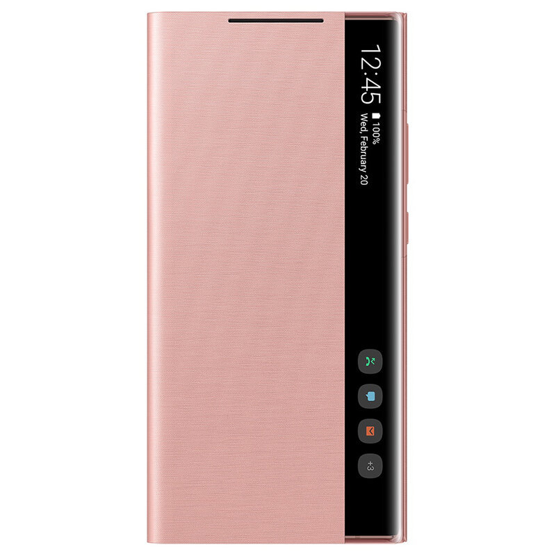 Husa Originala Samsung Galaxy Note 20 5G Smart Clear View Cover - Copper Brown