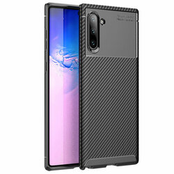 Husa Samsung Galaxy Note 10 5G Carbon Fiber Skin - Negru