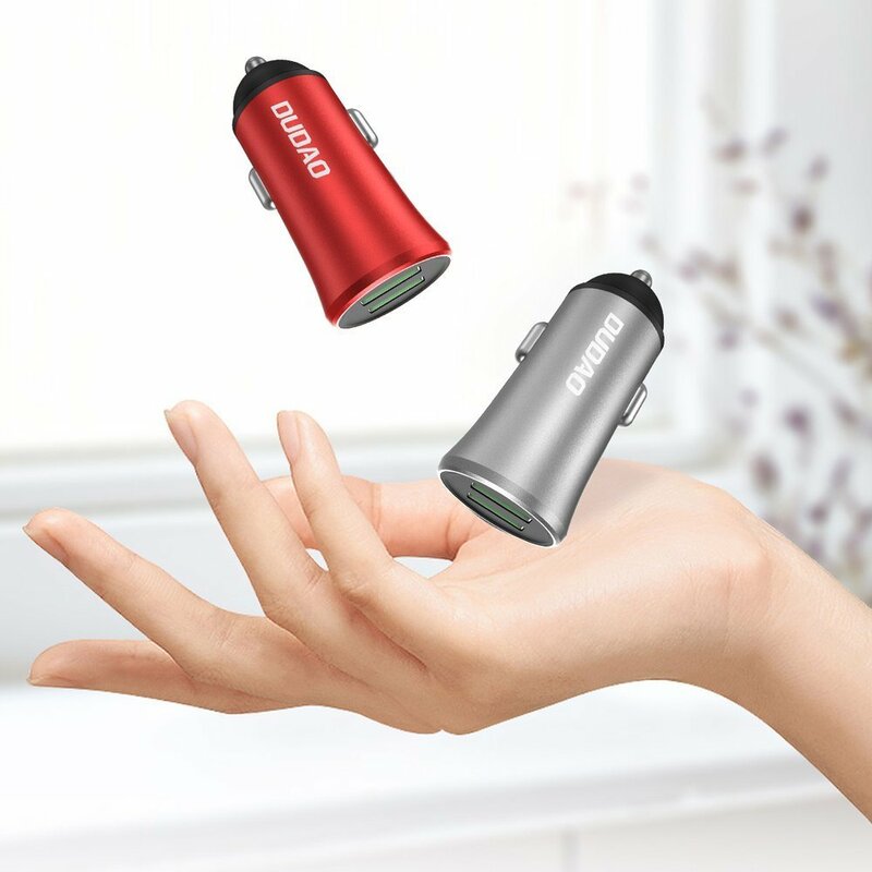 Incarcator Auto Dudao R6S 2xUSB Universal Incarcare Rapida Si Inteligenta 3.4A - Argintiu