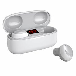 Casti In-Ear WK Design V5 TWS Earbuds Bluetooth 5.0 Hi-Fi Cu Statie De Incarcare - Alb