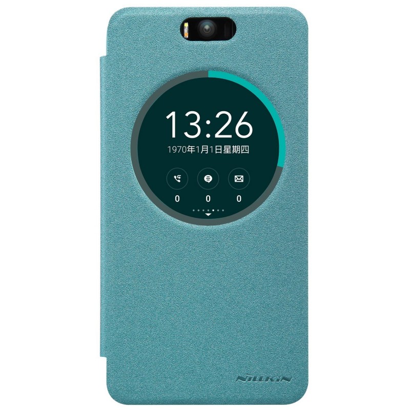 Husa Asus Zenfone Selfie (5.5 inch) ZD551KL Nillkin Sparkle S-View Flip Turcoaz
