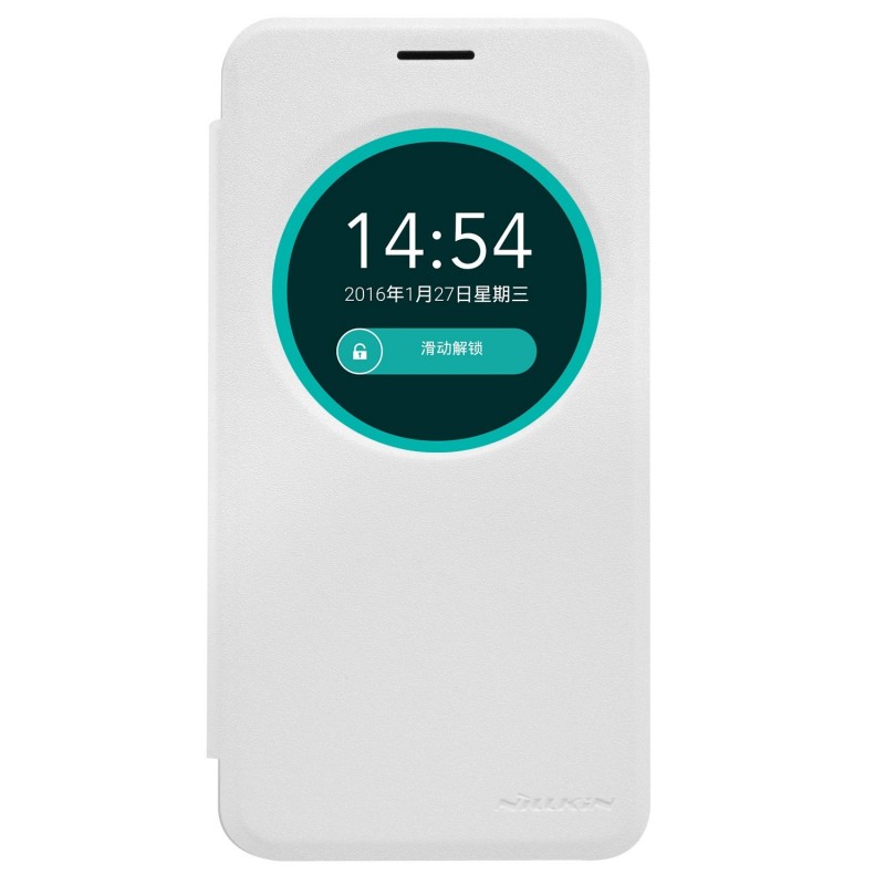 Husa Asus Zenfone Max, Max 2016 ZC550KL Nillkin Sparkle S-View Flip Alb