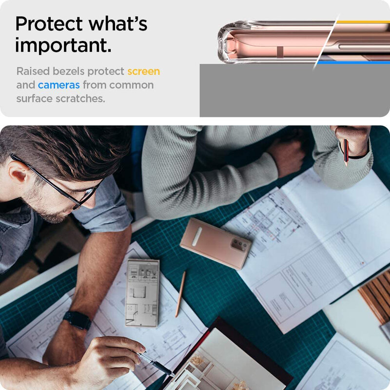 Husa Samsung Galaxy Note 20 Spigen Ultra Hybrid S - Crystal Clear