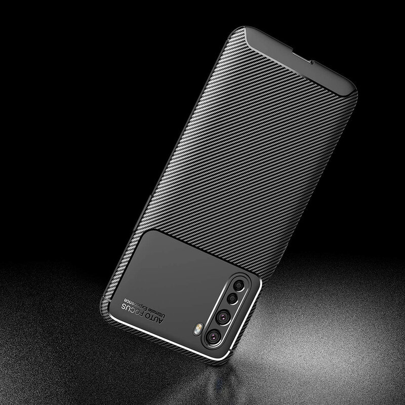 Husa OnePlus Nord 5G Carbon Fiber Skin - Negru