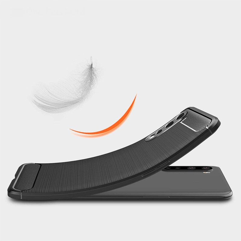 Husa OnePlus Nord 5G Techsuit Carbon Silicone, negru