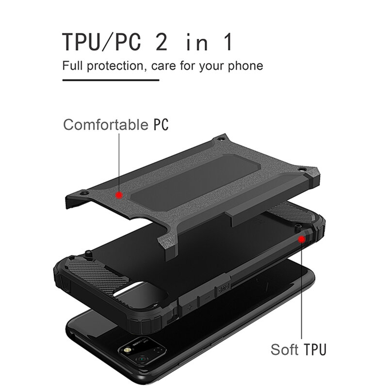 Husa Huawei Y5p Techsuit Hybrid Armor, negru