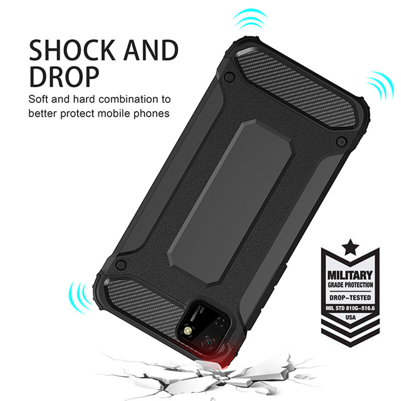 Husa Huawei Y5p Techsuit Hybrid Armor, negru