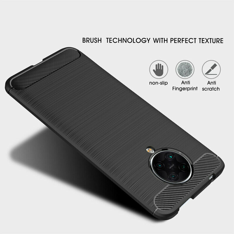 Husa Xiaomi Redmi K30 Pro Zoom Techsuit Carbon Silicone, negru