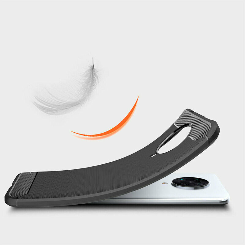 Husa Xiaomi Redmi K30 Pro Zoom Techsuit Carbon Silicone, negru