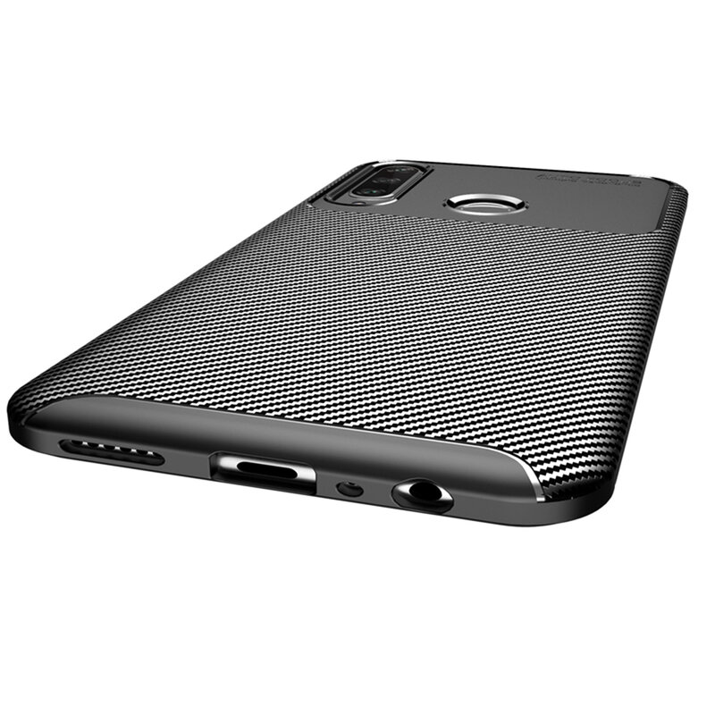 Husa Huawei P Smart S / Y8p Carbon Fiber Skin - Albastru