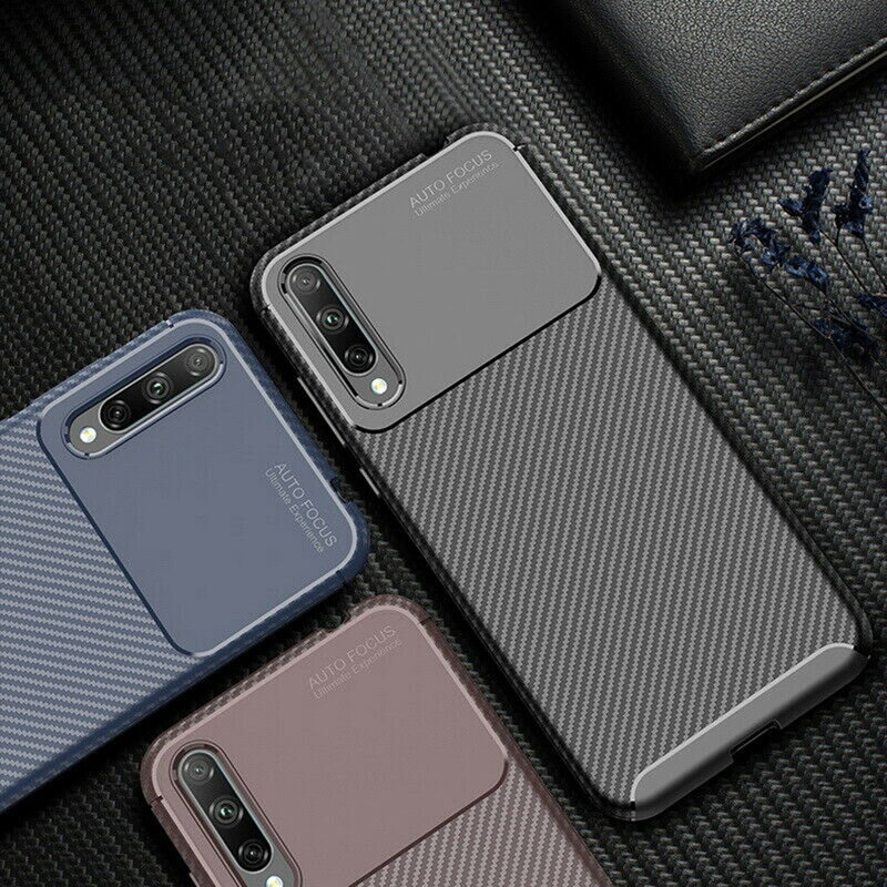 Husa Huawei P Smart S / Y8p Carbon Fiber Skin - Albastru