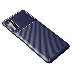 Husa Sony Xperia 10 II Carbon Fiber Skin - Albastru