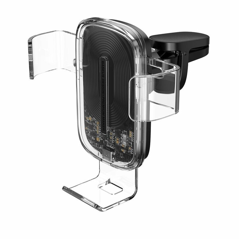 Suport Auto Telefon Baseus Gravity Cu Incarcare Wireless - WXYL-K02 - Transparent