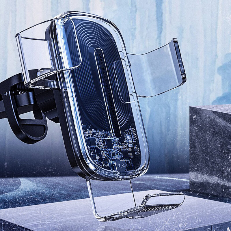Suport Auto Telefon Baseus Gravity Cu Incarcare Wireless - WXYL-K02 - Transparent