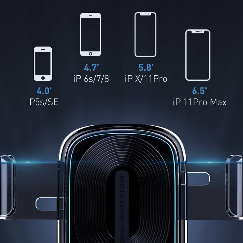 Suport Auto Telefon Baseus Gravity Cu Incarcare Wireless - WXYL-K02 - Transparent