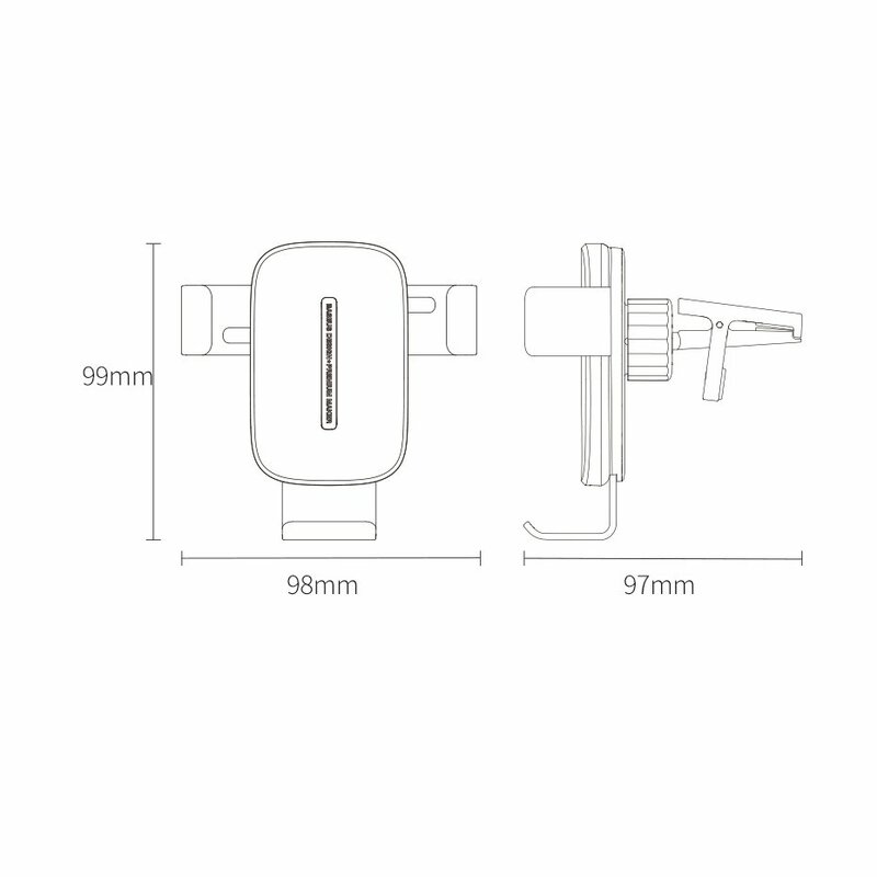 Suport Auto Telefon Baseus Gravity Cu Incarcare Wireless - WXYL-K02 - Transparent