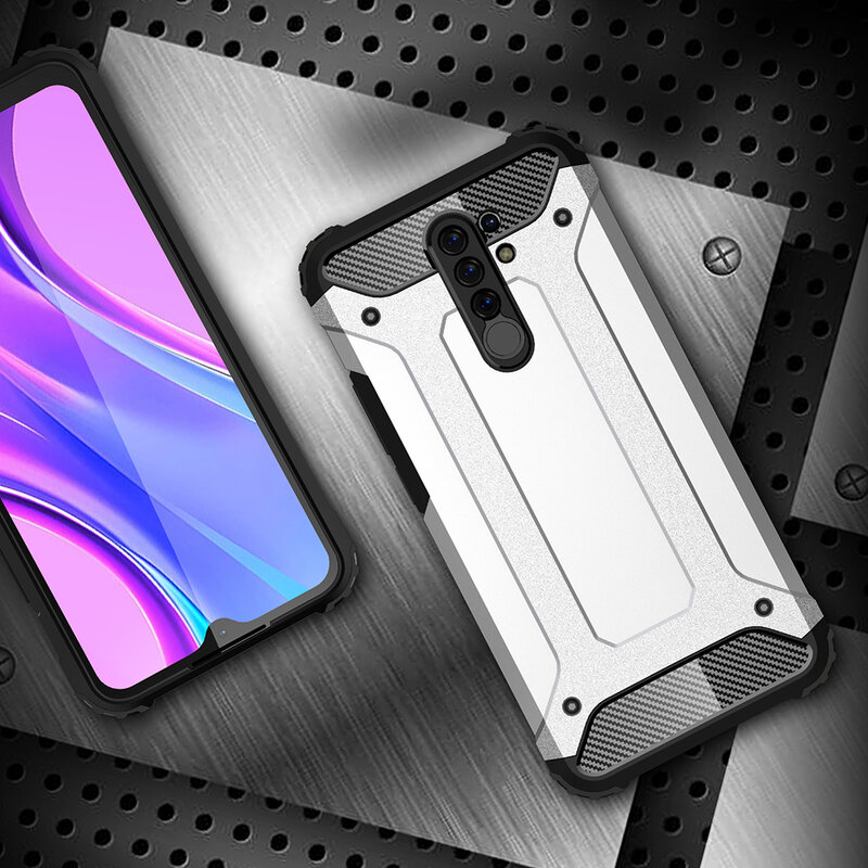 Husa Xiaomi Redmi 9 Techsuit Hybrid Armor, negru