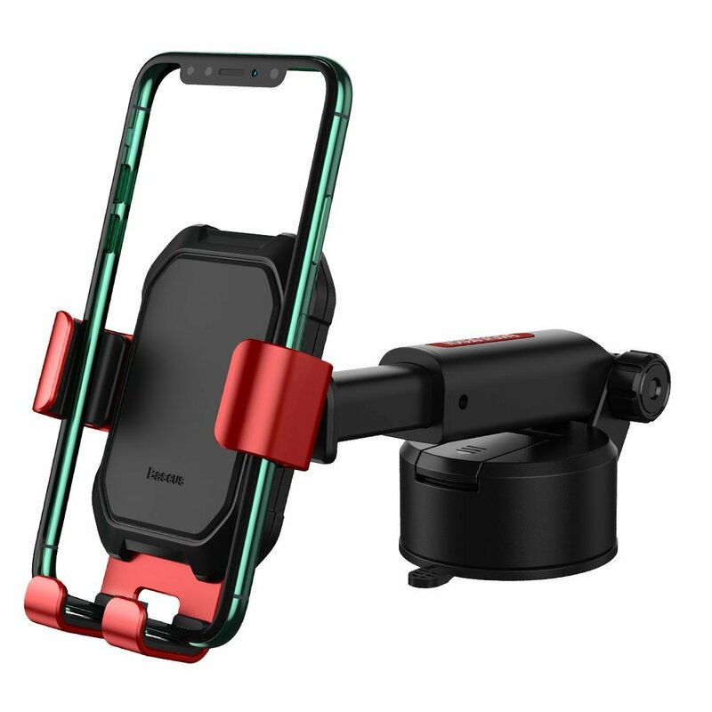 Suport Auto Telefon Baseus Tank Pentru Parbriz / Bord - SUYL-TK09 - Rosu