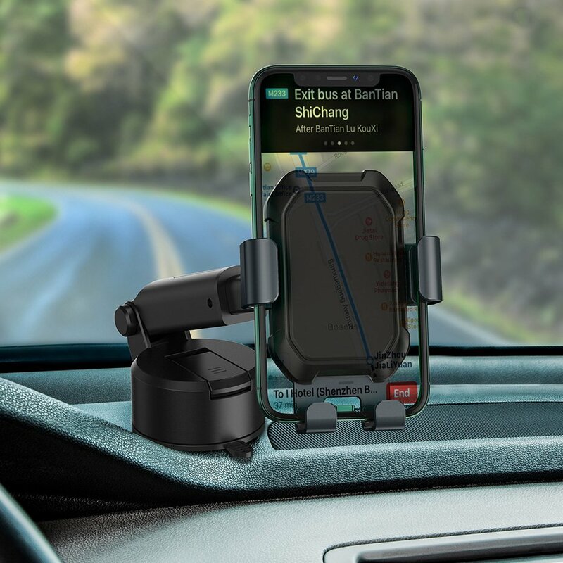 Suport Auto Telefon Baseus Tank Pentru Parbriz / Bord - SUYL-TK09 - Rosu