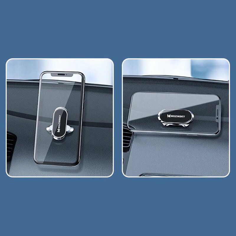 Suport Magnetic Universal Wozinsky Pentru Bord Auto 360° - WMH-06 - Negru