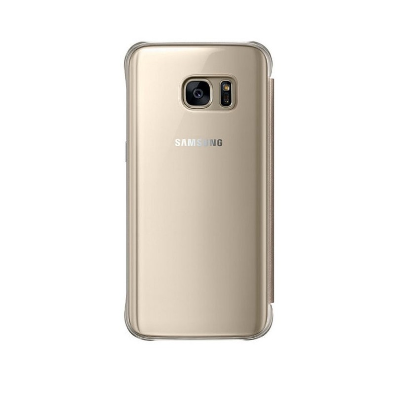 Husa Originala Samsung Galaxy S7 G930 Clear View Cover Auriu