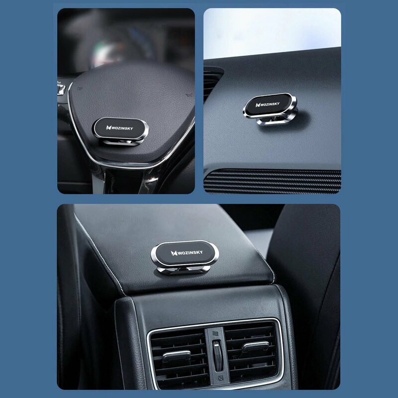 Suport Magnetic Universal Wozinsky Pentru Bord Auto 360° - WMH-06 - Negru