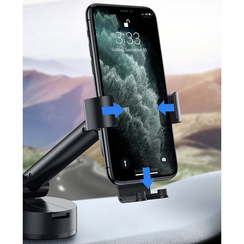 Suport Auto Telefon Baseus Simplism Pentru Parbriz / Bord - SUYL-JY09 - Rosu