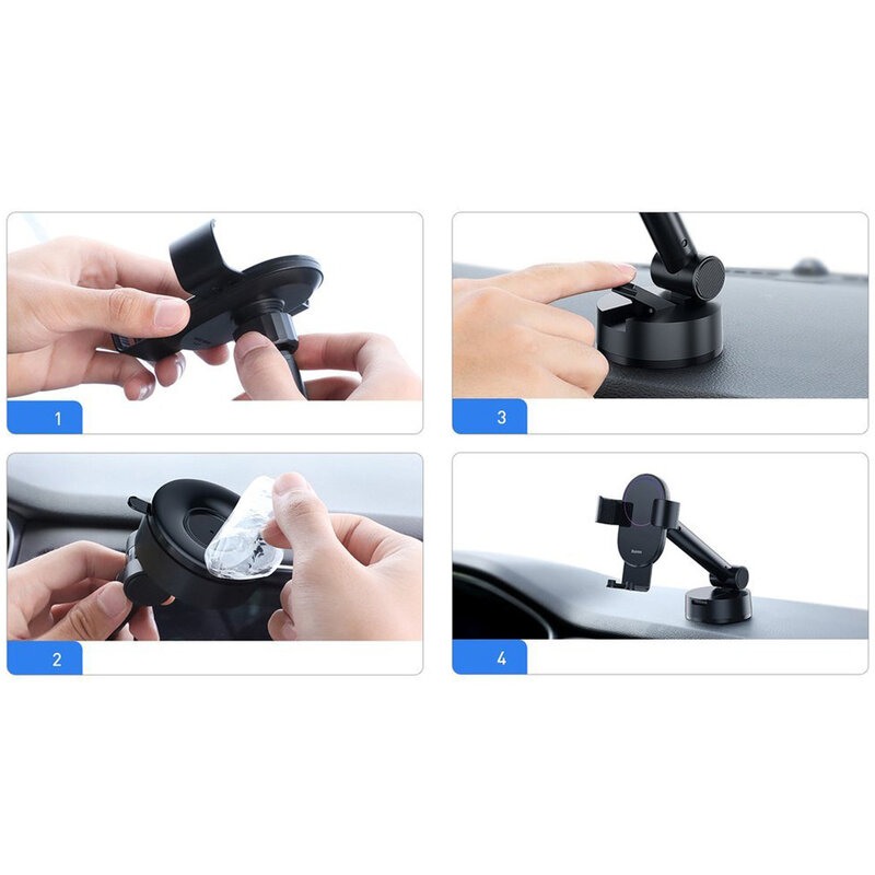 Suport Auto Telefon Baseus Simplism Pentru Parbriz / Bord - SUYL-JY09 - Rosu