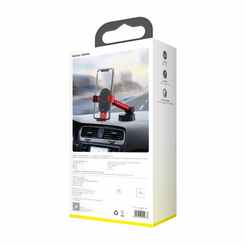 Suport Auto Telefon Baseus Simplism Pentru Parbriz / Bord - SUYL-JY09 - Rosu