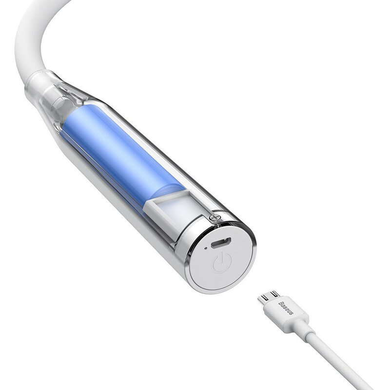 Veioza Birou Wireless Baseus Lampa LED Pentru Citit Cu Suport Reglabil - DGYR-02 - Alb