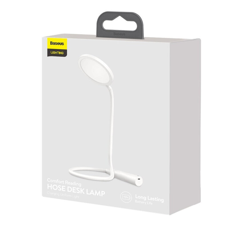Veioza Birou Wireless Baseus Lampa LED Pentru Citit Cu Suport Reglabil - DGYR-02 - Alb