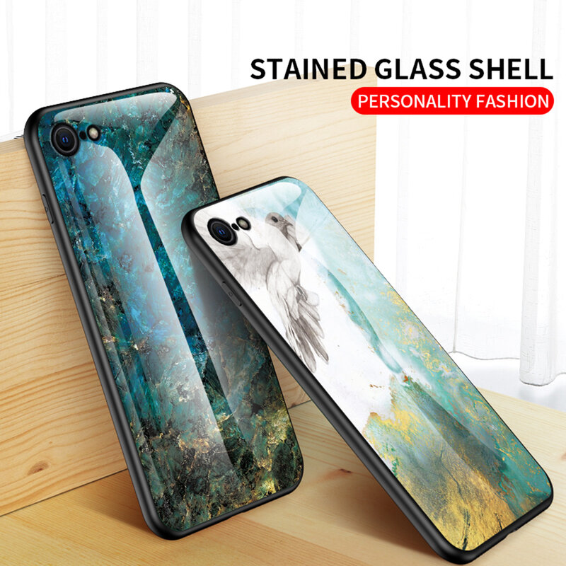 Husa iPhone 7 Color Glass Din Policarbonat Cu Acoperire Lucioasa - Model 2