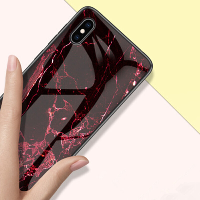 Husa iPhone XS Max Color Glass Din Policarbonat Cu Acoperire Lucioasa - Model 3