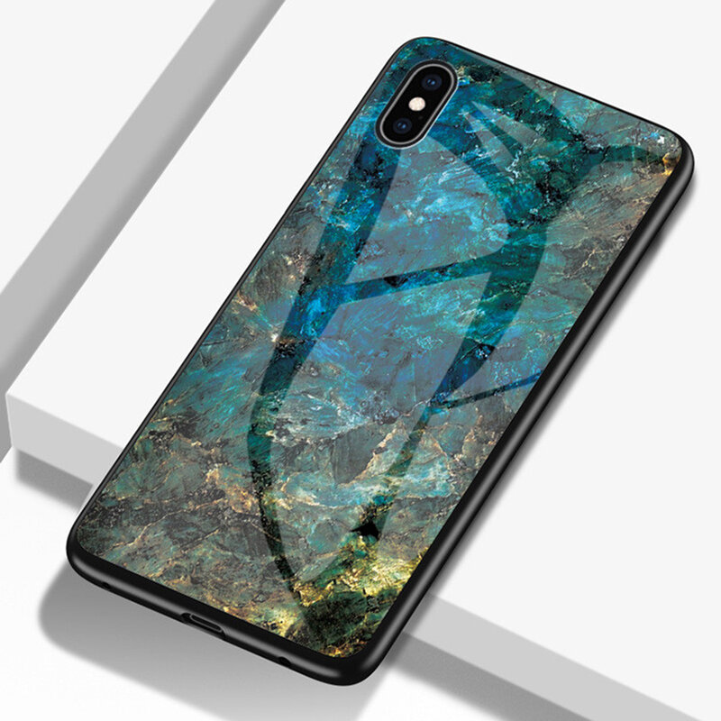 Husa iPhone XS Max Color Glass Din Policarbonat Cu Acoperire Lucioasa - Model 2