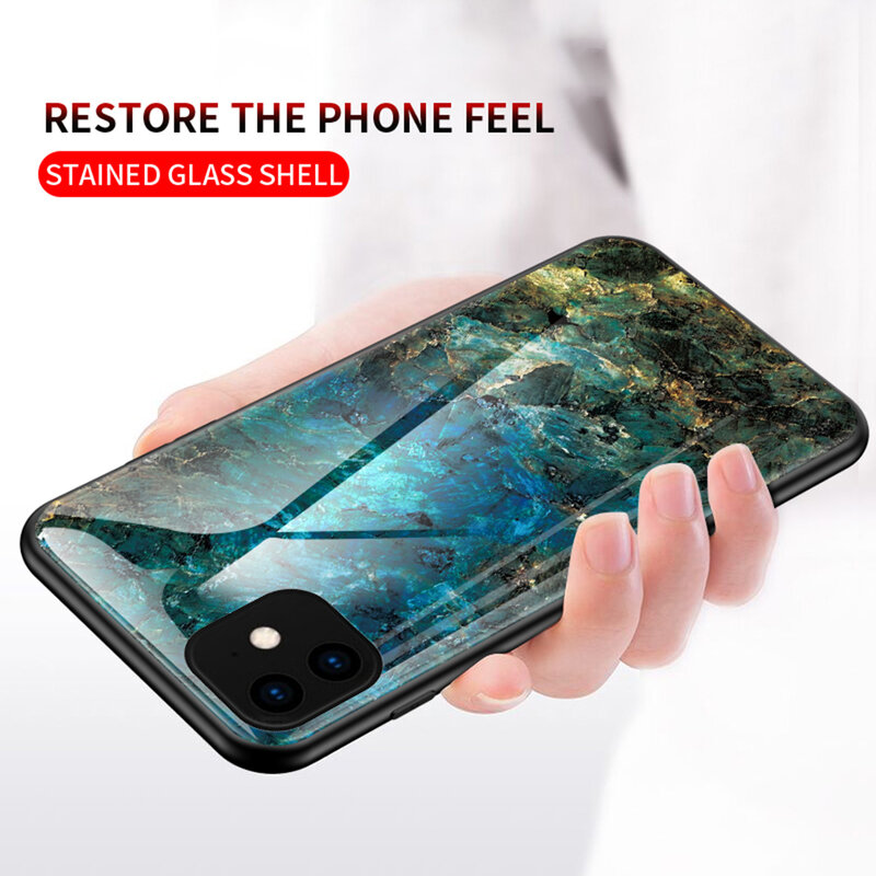 Husa iPhone 11 Color Glass Din Policarbonat Cu Acoperire Lucioasa - Model 1